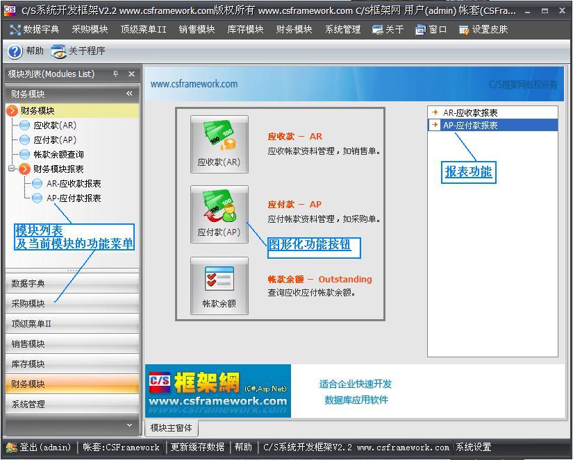 C/S系统开发框架标准版V2.2-财务模块