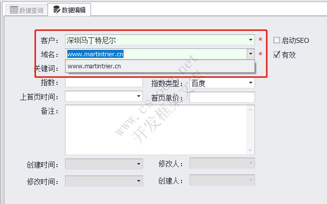 C# Combox组件动态下拉数据-C/S开发框架