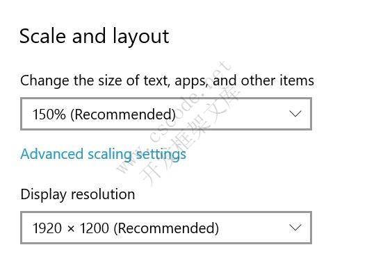 C#获取Windows10屏幕的缩放比例-C/S开发框架