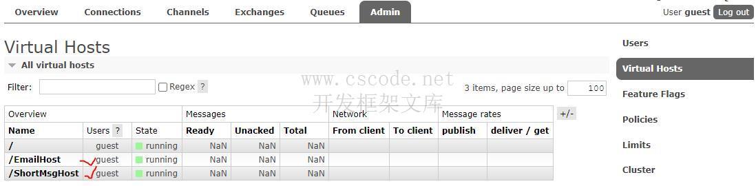 MQ消息队列(2)RabbitMQ概念及控制台介绍-C/S开发框架