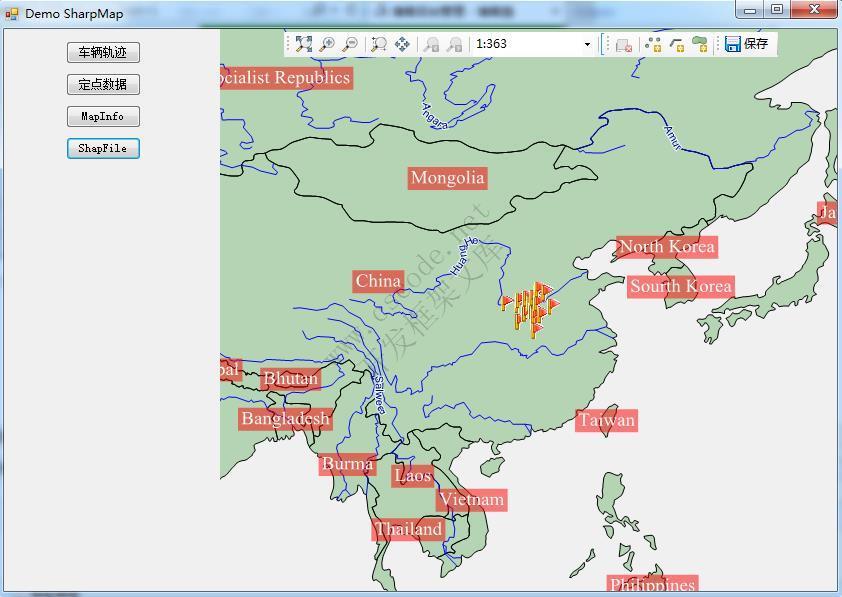 C# SharpMap的简单使用-C/S开发框架