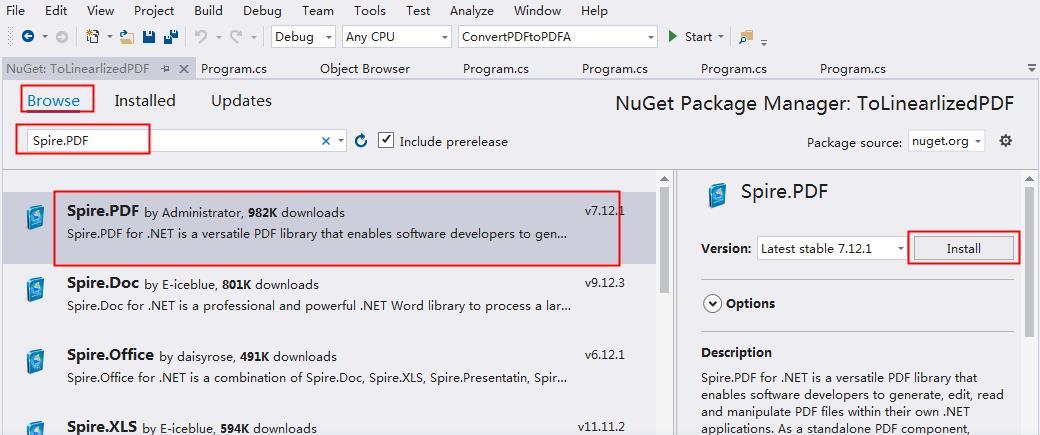 C# 将PDF转为线性化PDF-C/S开发框架