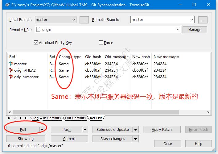 GIT Sync同步源码Pull拉/Push推操作指南|C/S开发框架