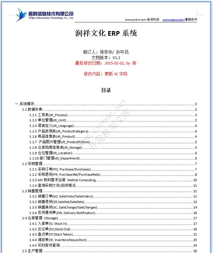 润祥文化ERP系统详细设计说明书docx文件下载|软件文档